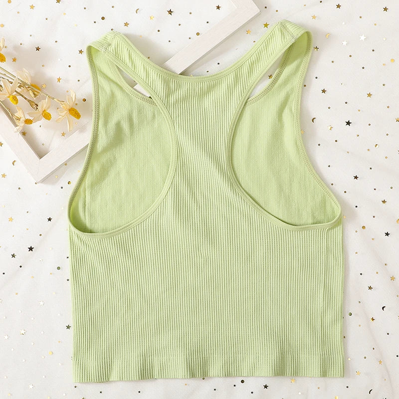 Women Tank Tops  Ribbed Sports Cami Sexy Lingerie Seamless Underwear