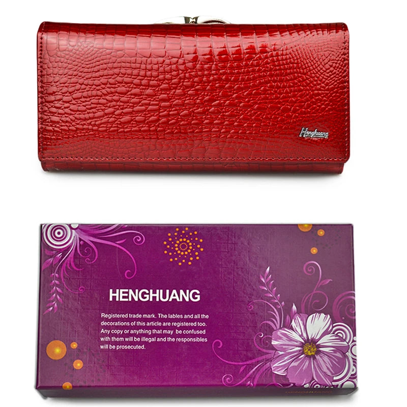 Womens Wallets Female Alligator Long Hasp