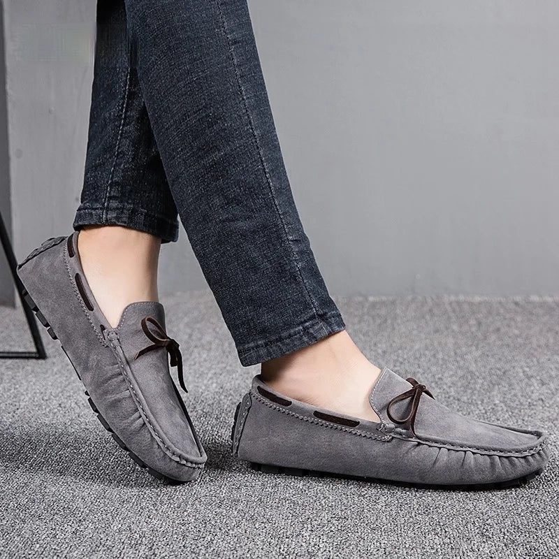 Mens Moccasin Gray Brown Black Loafers