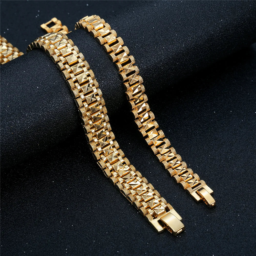 Chunky Mens Hand Chain Bracelets Male
