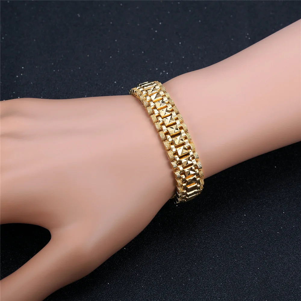 Chunky Mens Hand Chain Bracelets Male