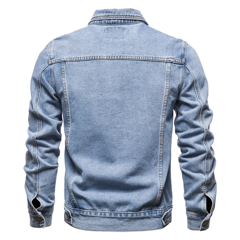 Denim Jacket Men Fashion Motorcycle Jeans Jackets