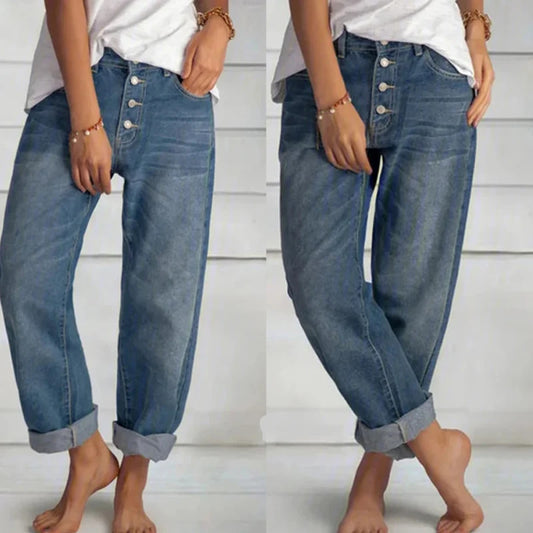 Women's Jeans  High Waist Wide Leg Loose Straight Pants