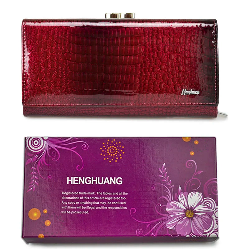 Womens Wallets Female Alligator Long Hasp