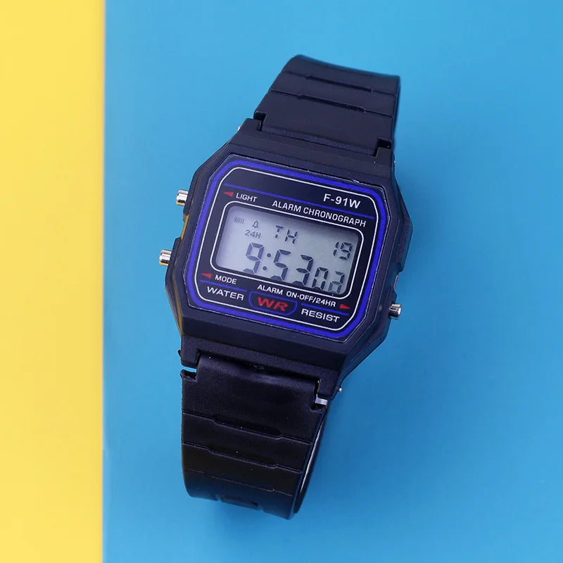 Electronic Watches for Women Men Rose Gold Rubber Strap LED Digital Wristwatch