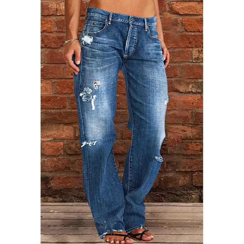 Women's Jeans Slim Fit Straight Leg  Jeans
