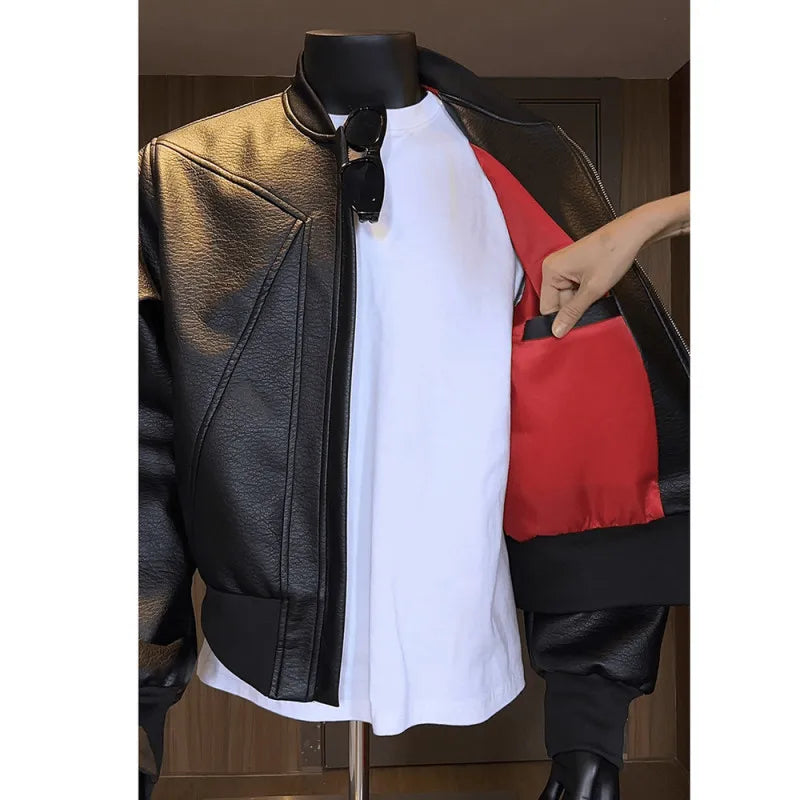 Men Coats Faux Leather Jackets
