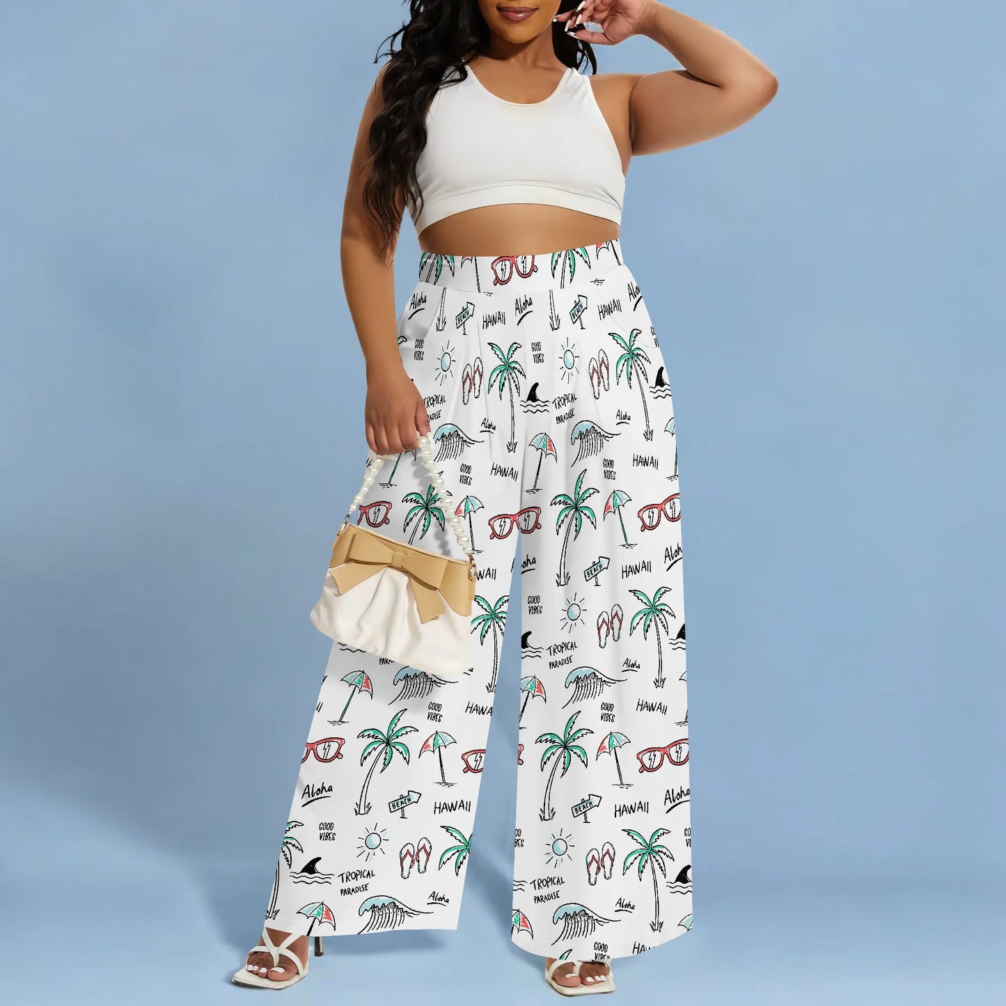 Wide Leg Pants for Women  with Pocket