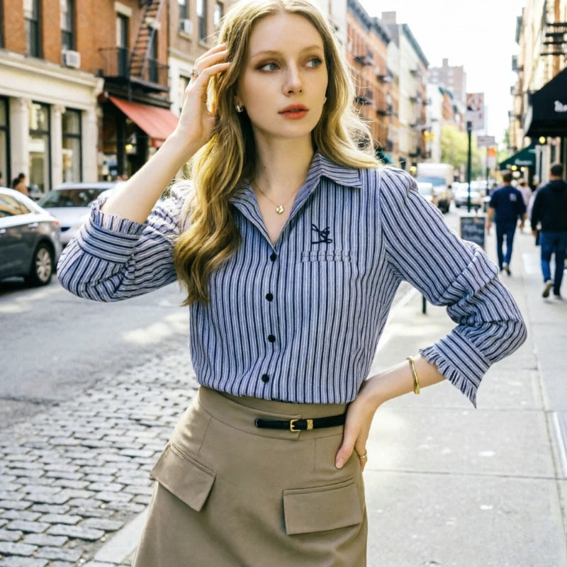 Women Blouses for a Chic Look  striped shirts tops