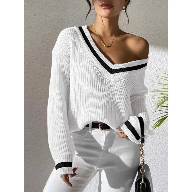 Casual Women's V-neck Sweater
