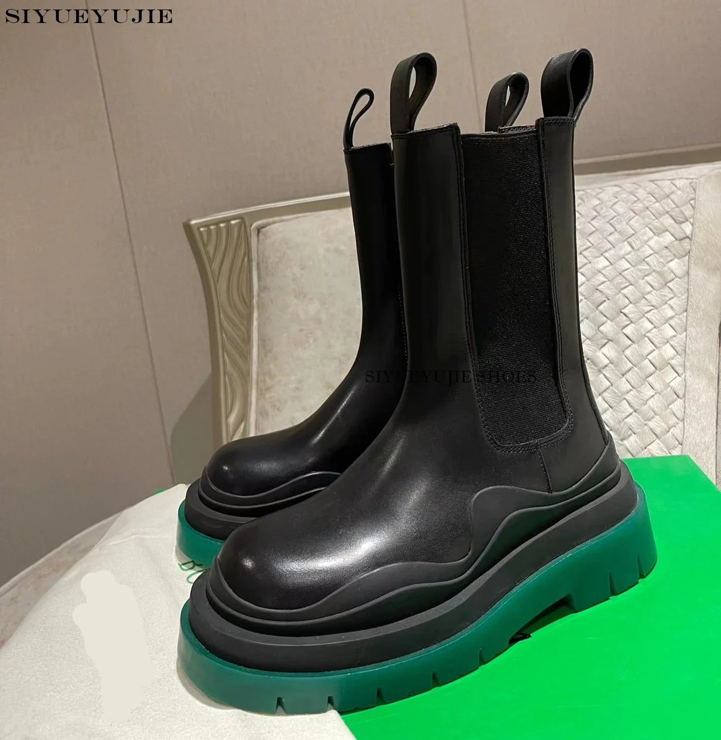 Chelsea Boots for Women Leather flat Ankle Booties