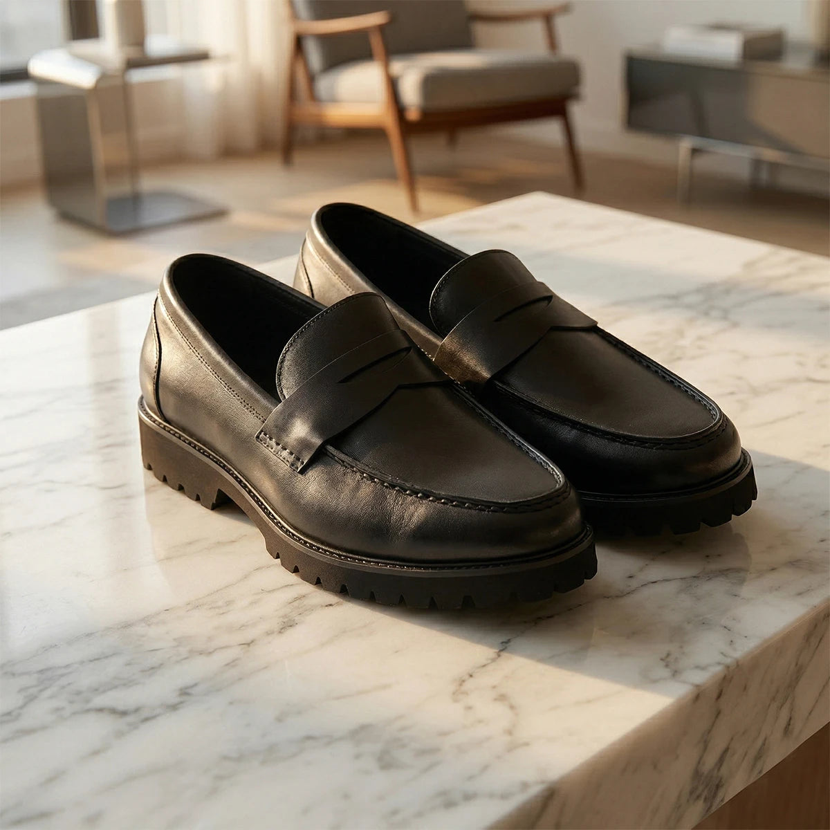 Designer Men's Penny Loafers Casual Spring Summer Lightweight Comfortable Soft Footwear Shoes