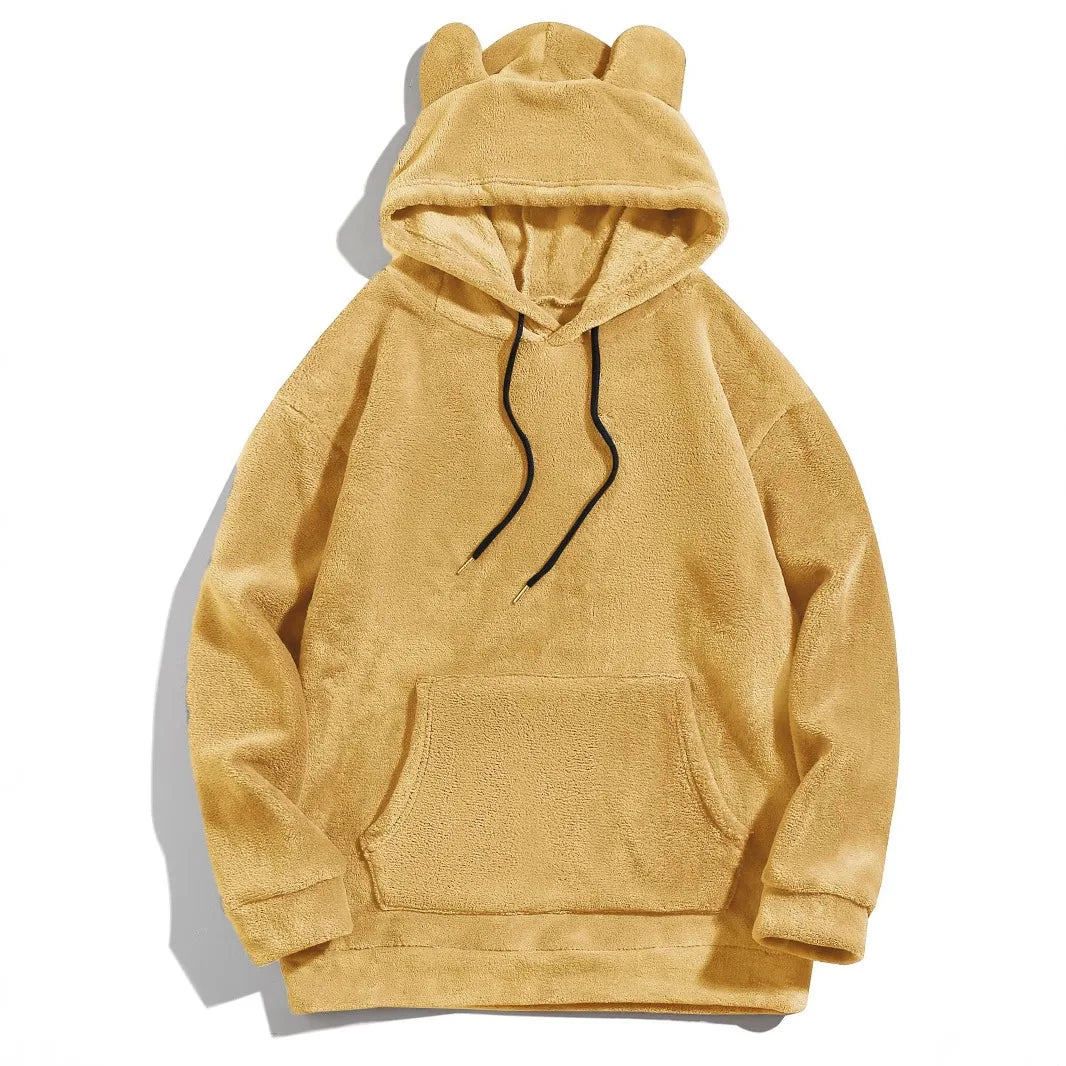 Men and Women Funny Warm Hoodies for Men Clothing Bear Ears