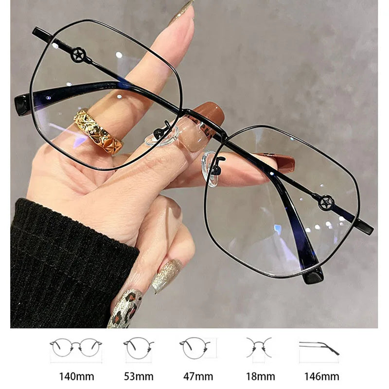 Fashionable Trendy Glasses For Women With Polygonal Glasses