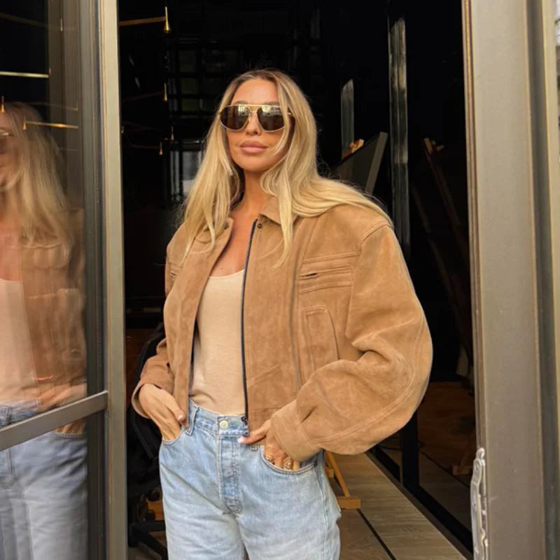 Vintage Suede Jacket For Women