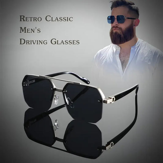 Classic Half-Frame Fashion Glasses for Men & Women - Vintage Style