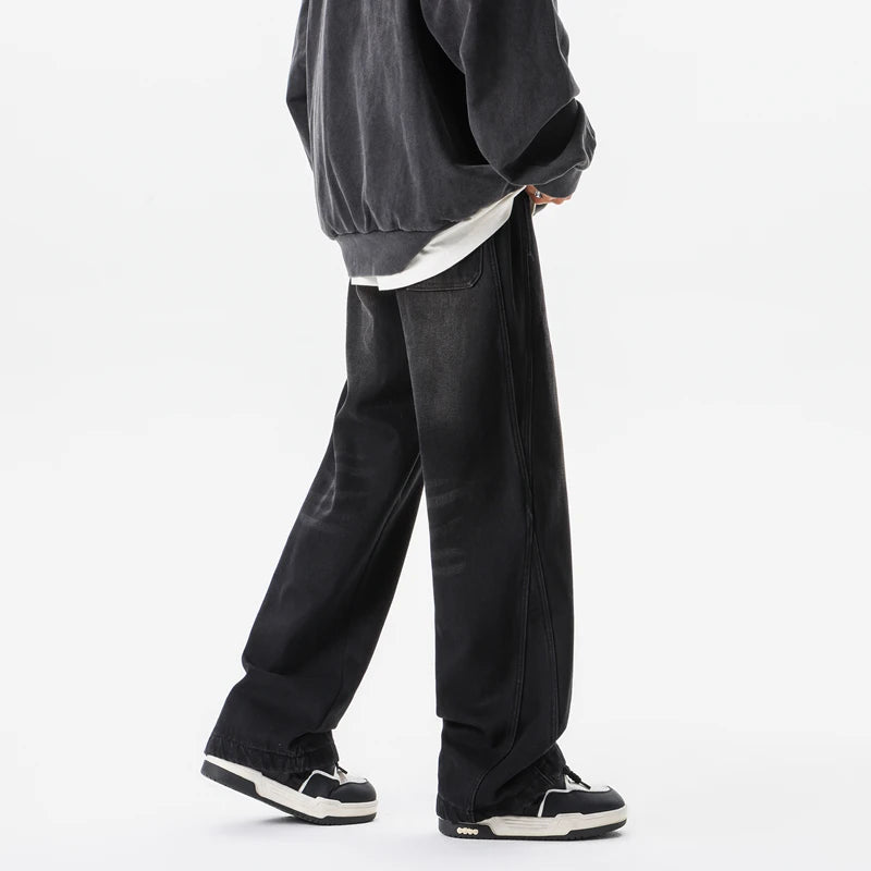 Unisex Vintage Straight Wide Leg Jeans