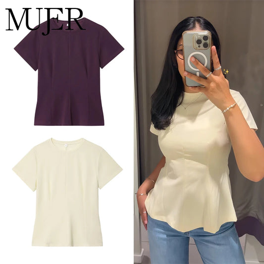 Fashion Fitness Tops for Women Short Sleeves