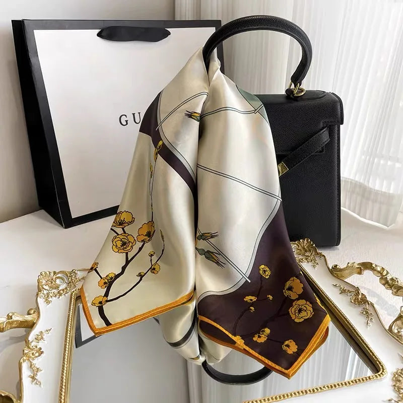 Women Silk Scarf Neckerchief