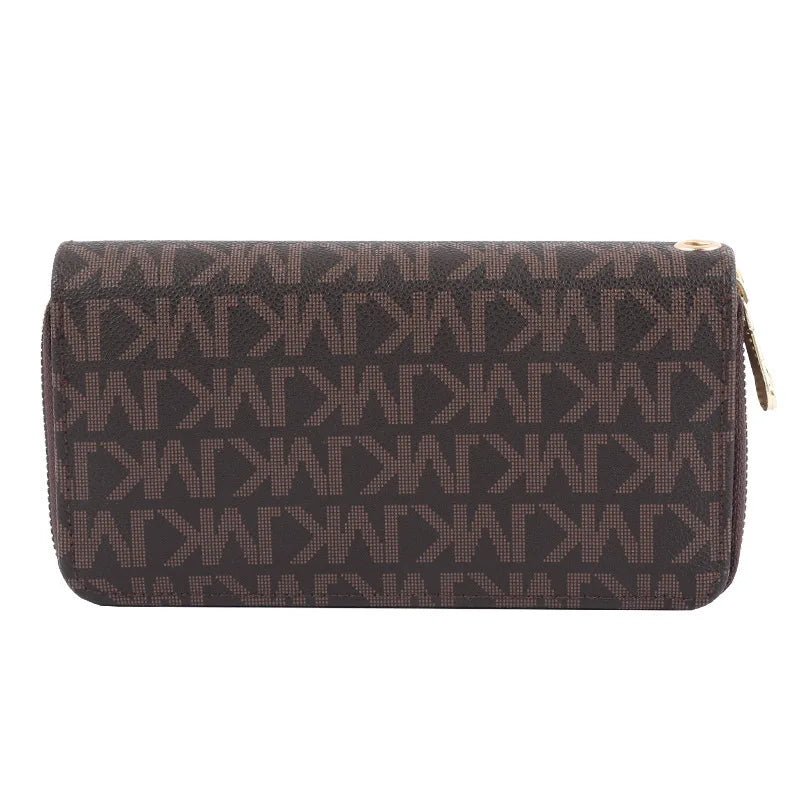 Long Wallets for Women, Double Zipper Clutches, Purse with Big Letter