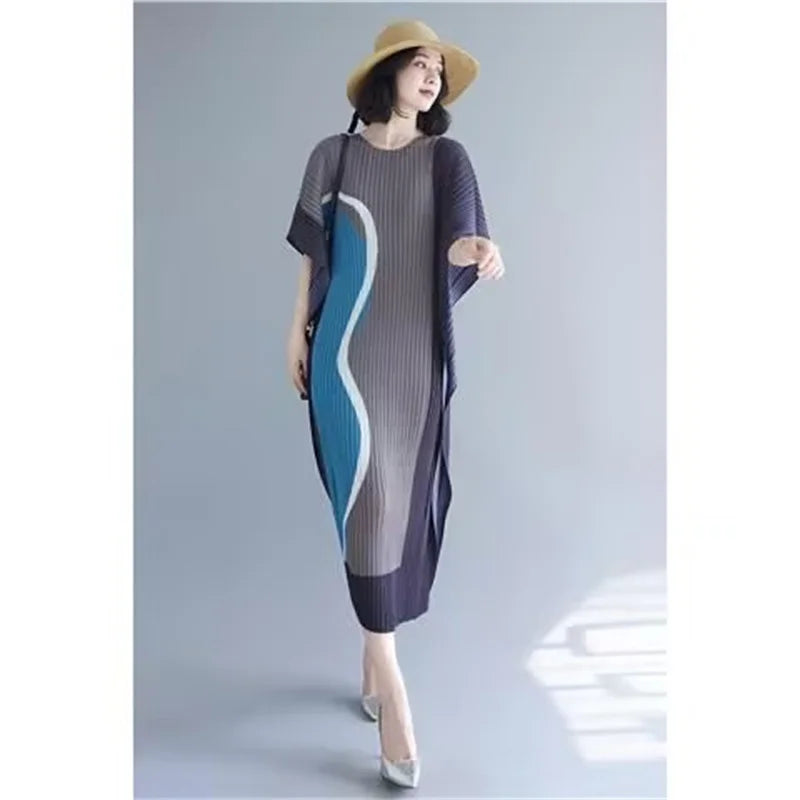 Dresses Miyake Pleated new Summer Fashion Age-reducing French Dress