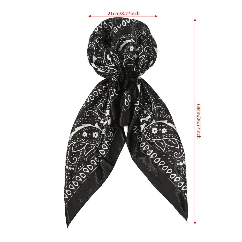Fashion Leopard Print Print Turban Hat Elegant Thin Satin Head Scarf