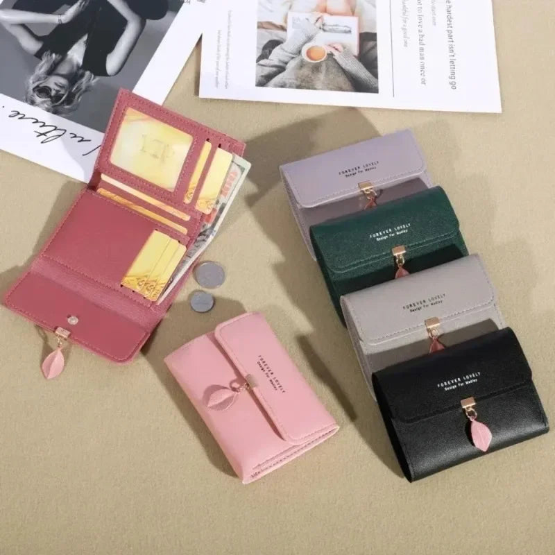 Women Wallet Pu Leather Portable Purse Small Wallet