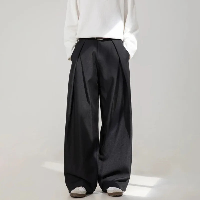 Men's Wide-Leg Trousers High Waist