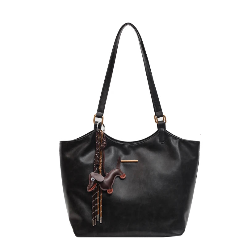 Women Vintage Shoulder Bag  Retro Tote Handbag Large Capacity Fashion Underarm Bag