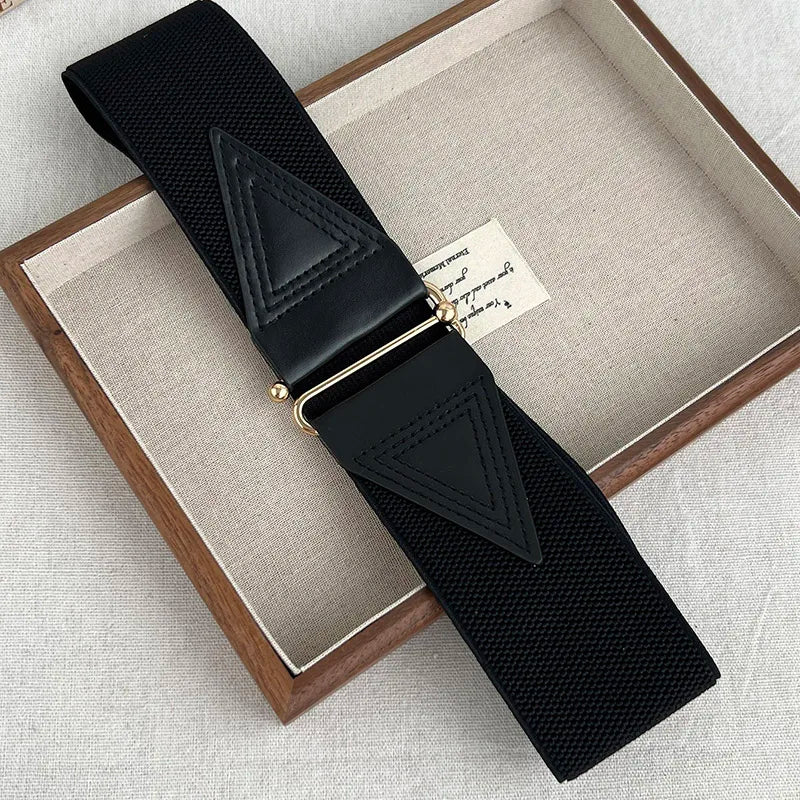 Women's belt with elastic waistband