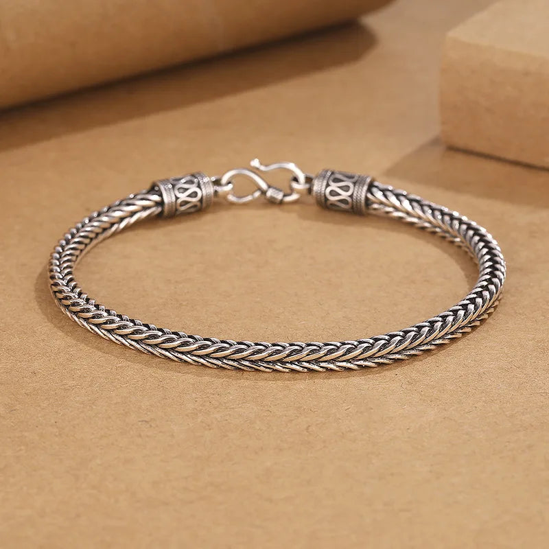 Men Bracelet 925 Sterling SilverVintage Men Bracelet for Man