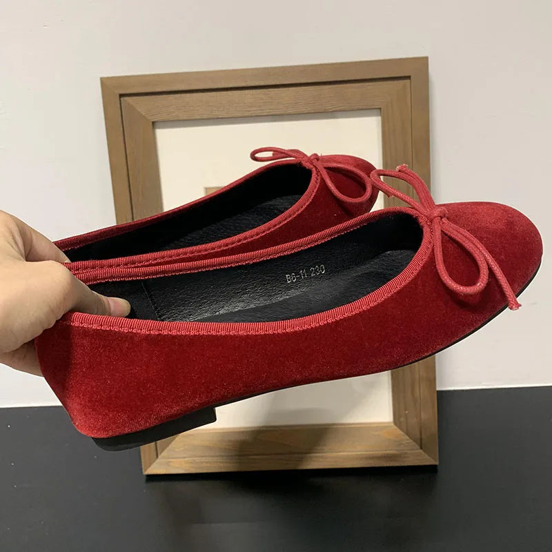 Fashion Silk Women Ballet Flats Shoes