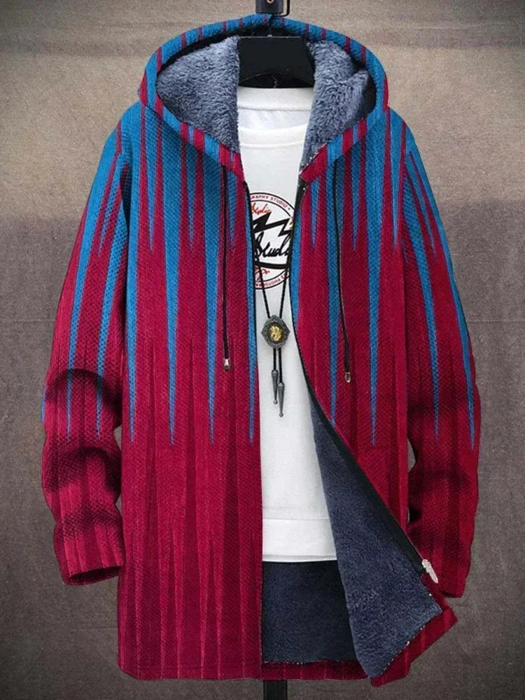 Men Cardigans Coats Gradient Art Colorful