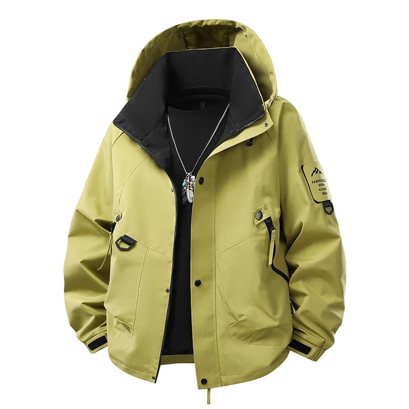 Men's Windbreaker Jacket  Casual Coat for Camping