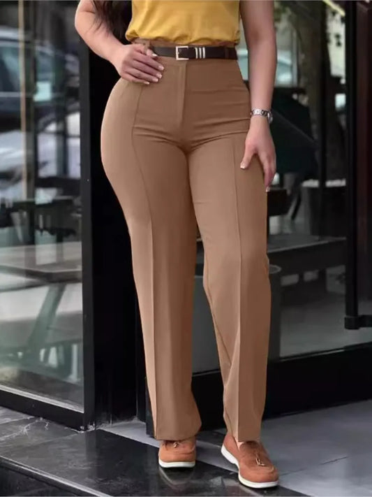Women's High Waist Straight Leg Work Pants