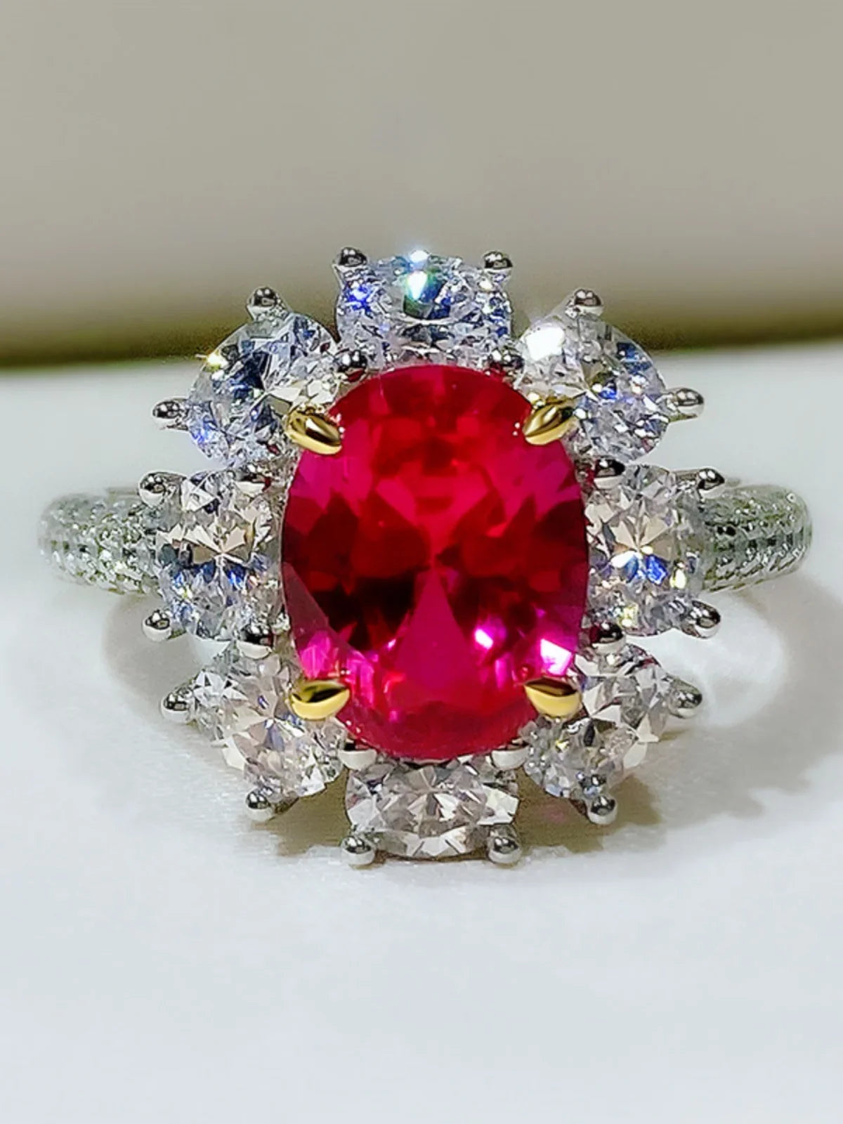 3-carat Genuine Pigeon Blood Ruby Ring