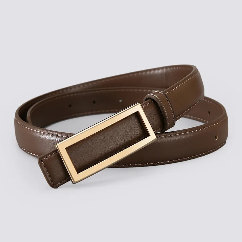 Women's Belt for Jeans  Leather Luxury Brand Buckle Belt