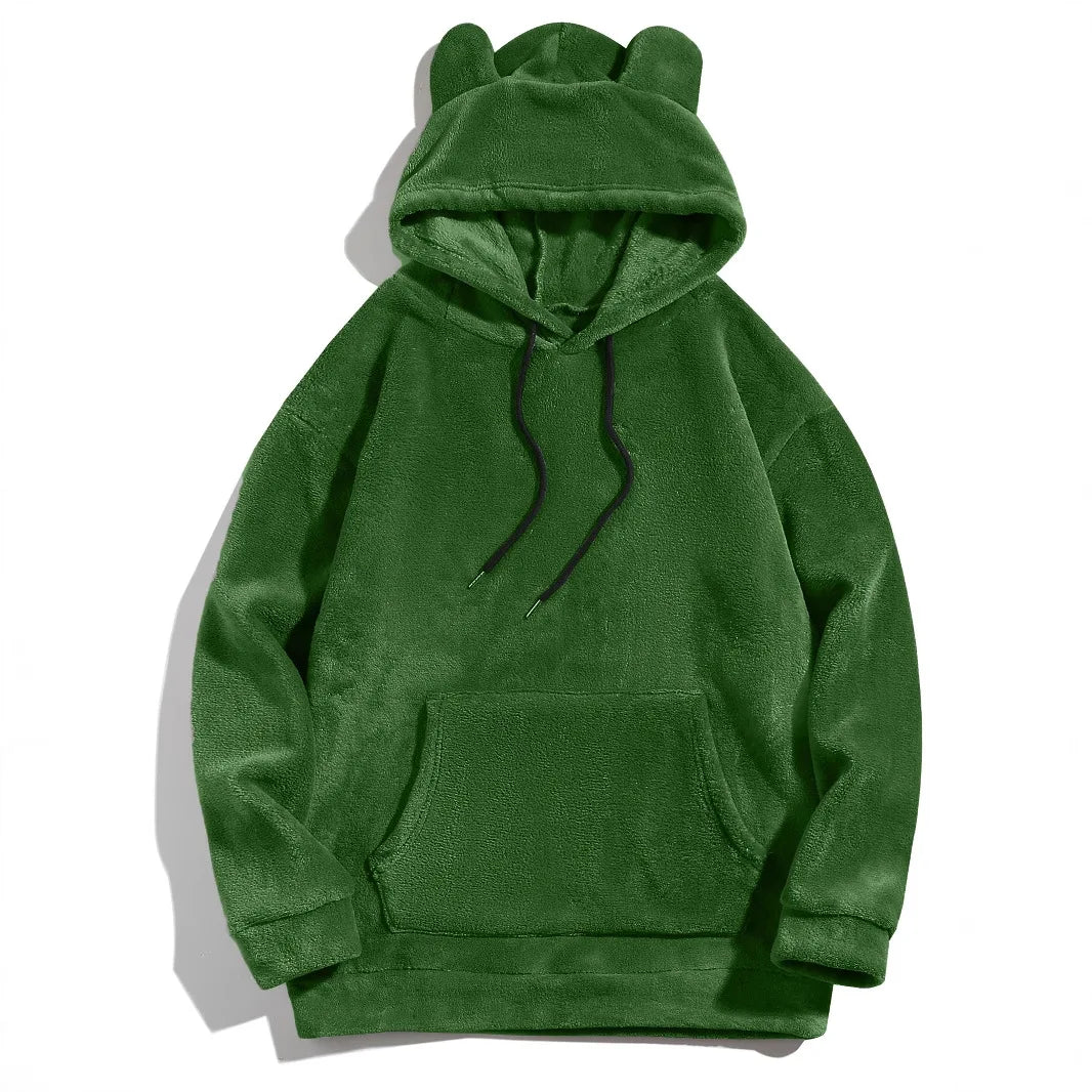 Men and Women Funny Warm Hoodies for Men Clothing Bear Ears