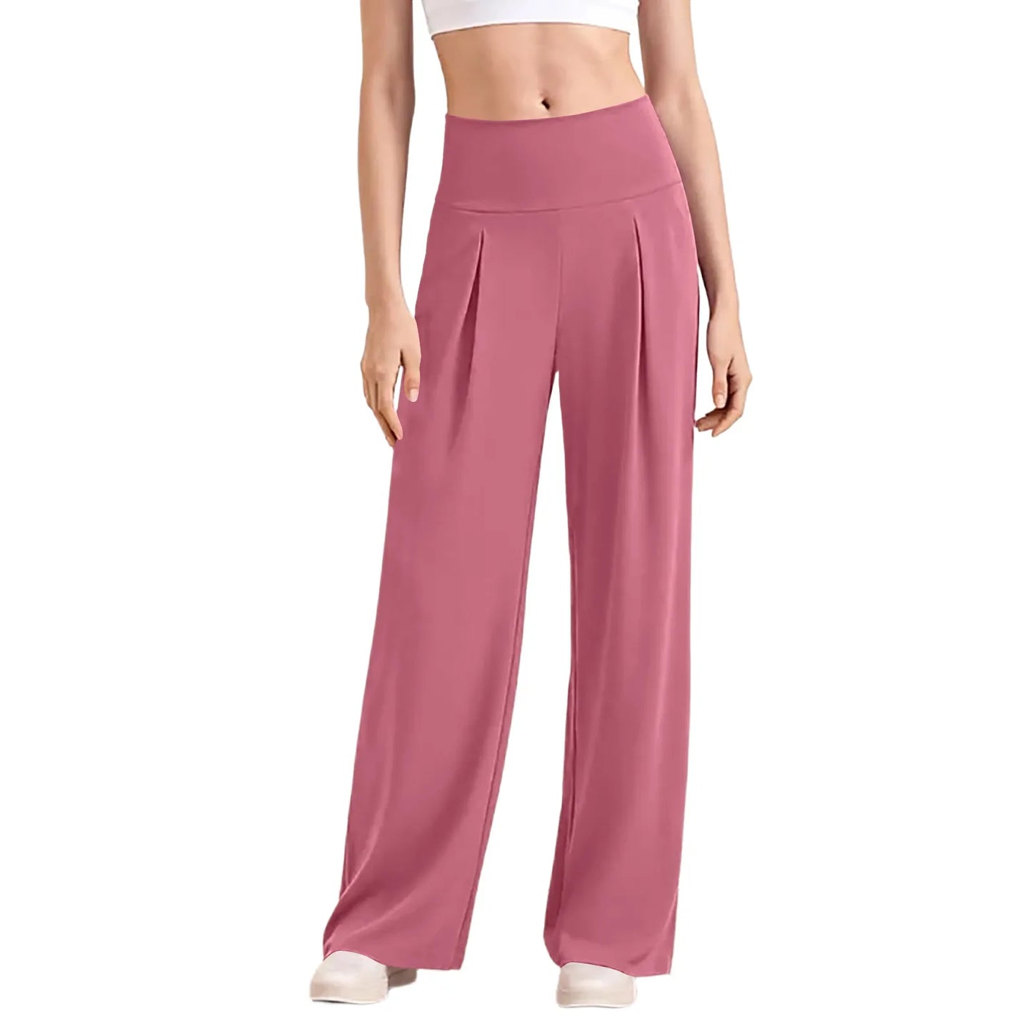 Women's Wide Leg Sports Pants  Comfortable Elastic Wide Leg Pants