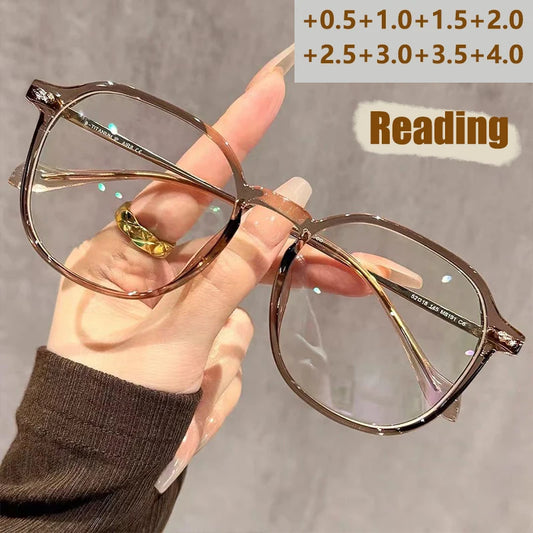 Women's Fashionable Reading Glasses Super Light and Versatile Anti-blue Light Glasses