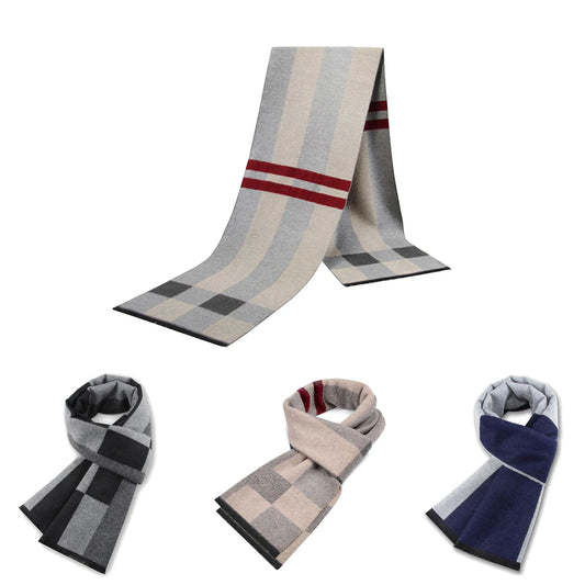 Cashmere Shawl Luxury Brand Scarf Soft Keep Warm Outdoor Grey Knit Neckerchief