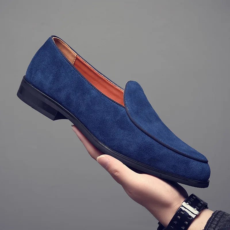 Men's leather shoes. One foot casual loafers Business dress shoes