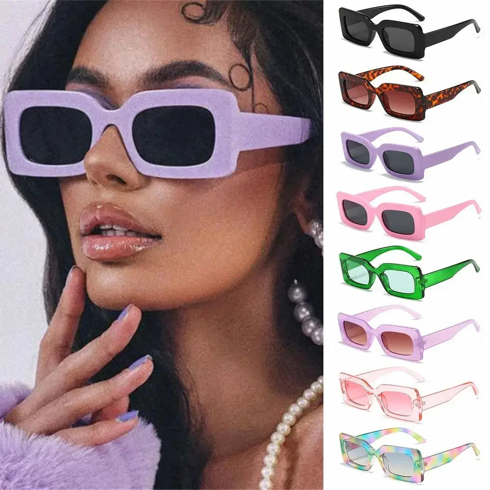 Women's Sunglasses Vintage Rectangle Frame  Glasses