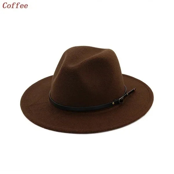 Men / Women Vintage Wide Brim Hat Church Party