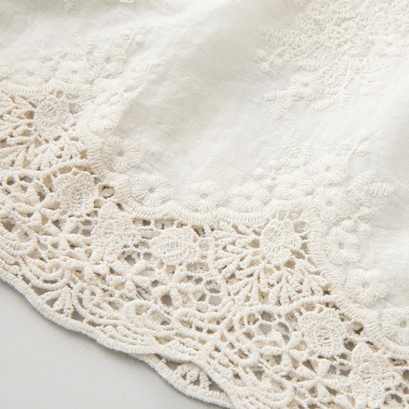 Wide Leg Long  Vintage Lace High Waist Straight Trousers