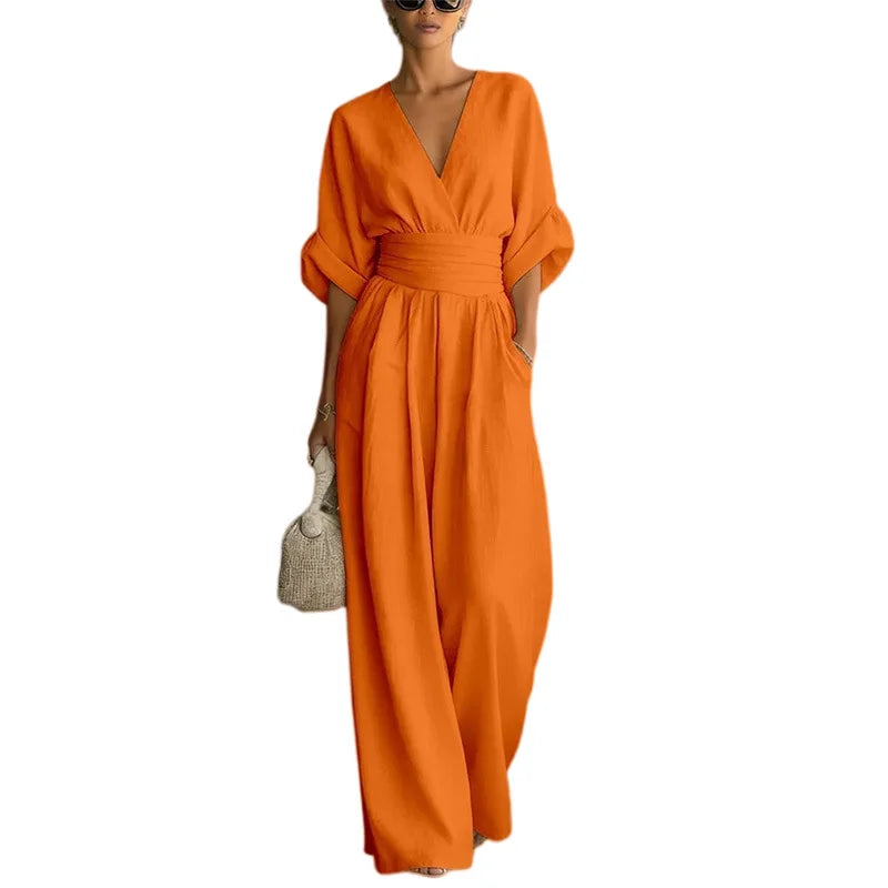 Women's Jumpsuit  High Waist V-neck Casual Jumpsuits
