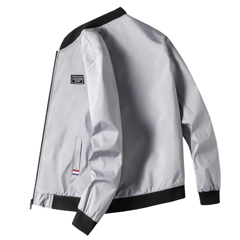 Man Leisure Jacket  Solid Color And Comfortable Zipper Style