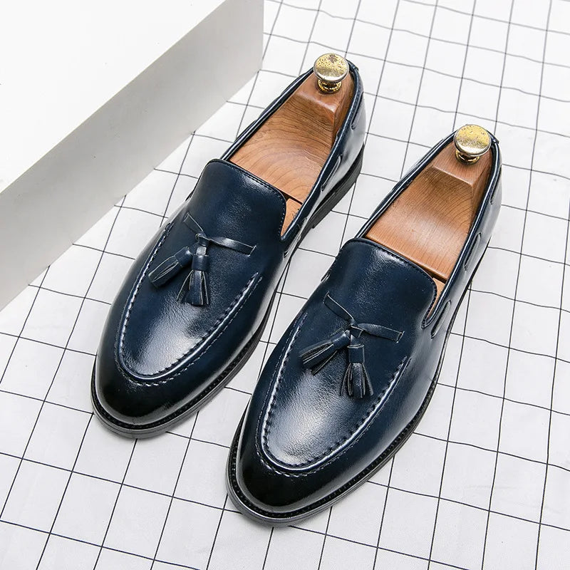 Men's Dress Shoes Slip On Leather Shoes