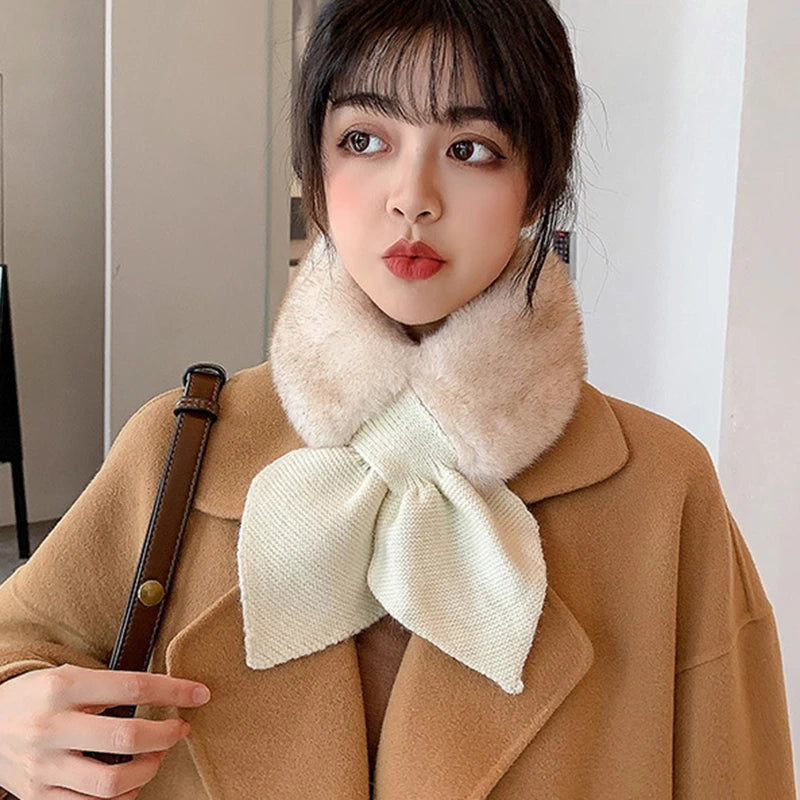 Female Cross Straps Shawl Soft Neck Scarf