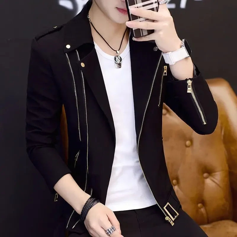 Coats Black Leather Jacket for Men
